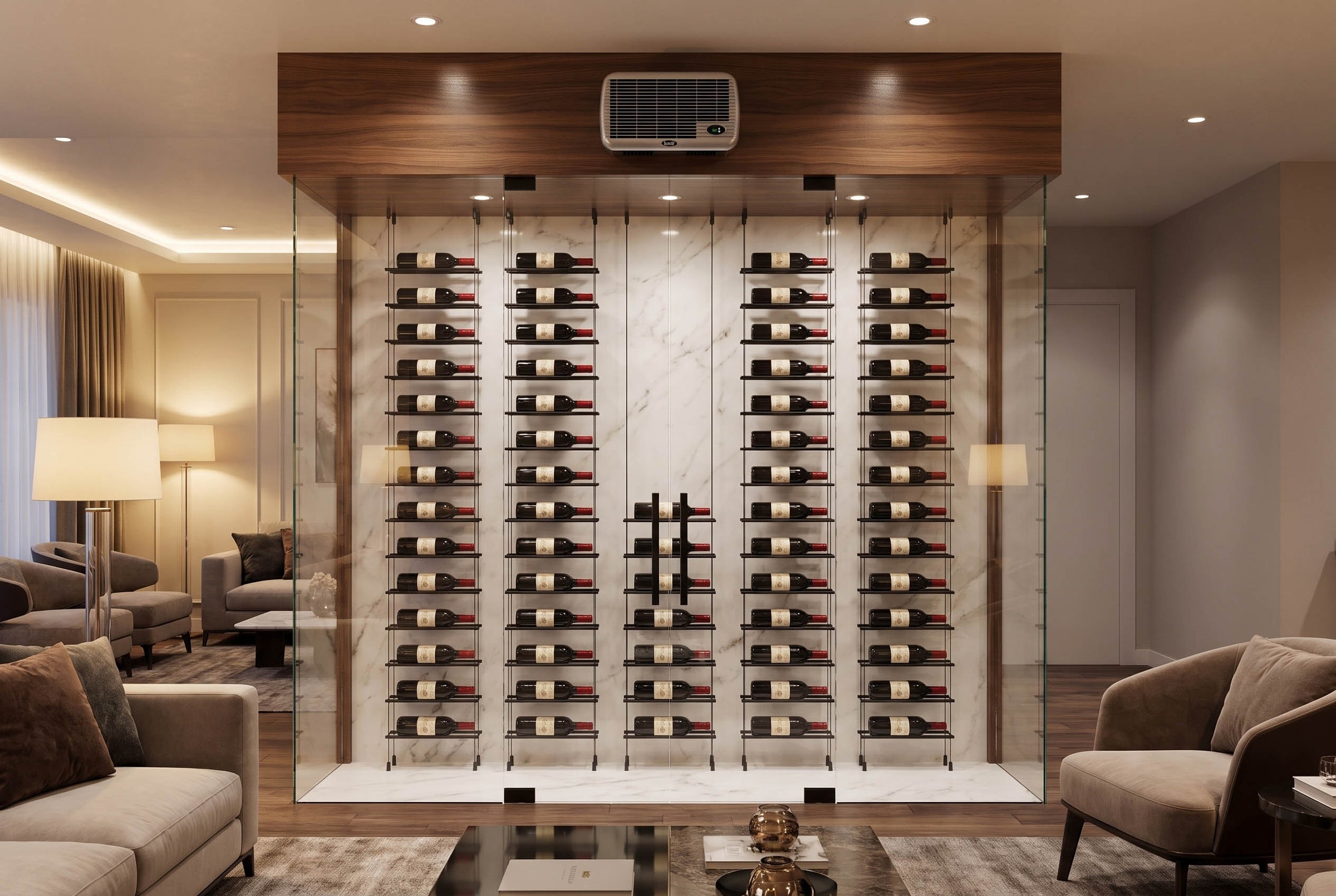 KoolR through-the-wall wine cellar cooling unit