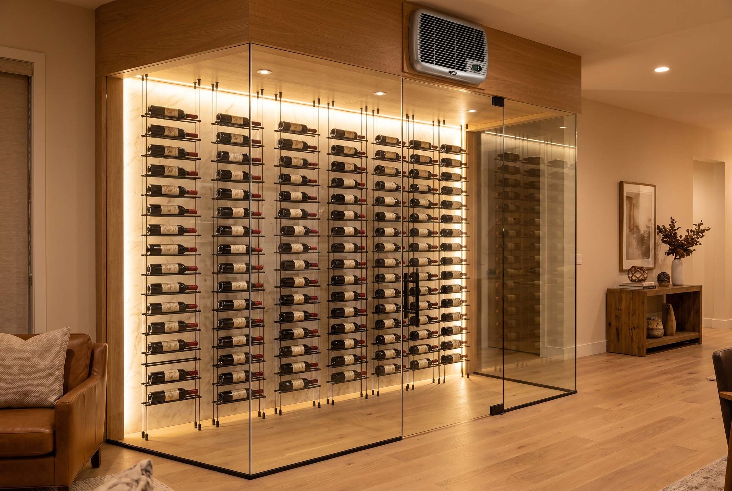 KoolR through-the-wall wine cellar cooling unit