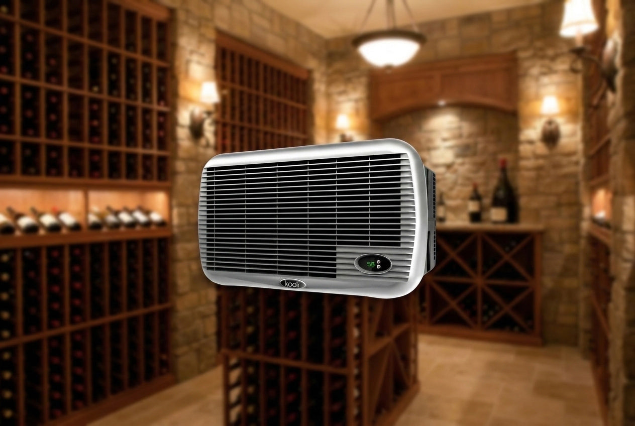 KoolR through-the-wall wine cellar cooling unit