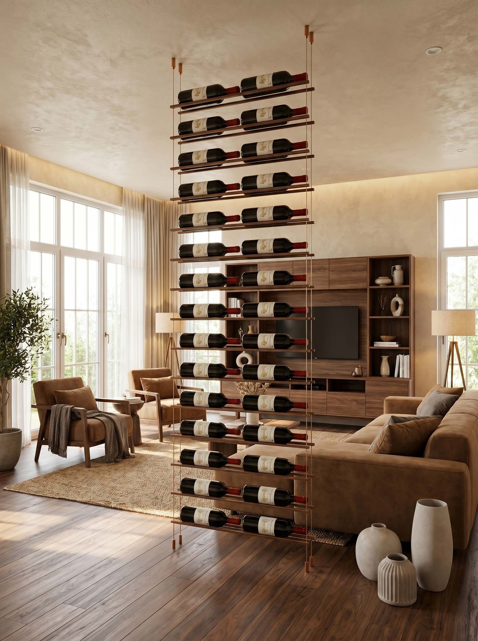 Skyline wine display
