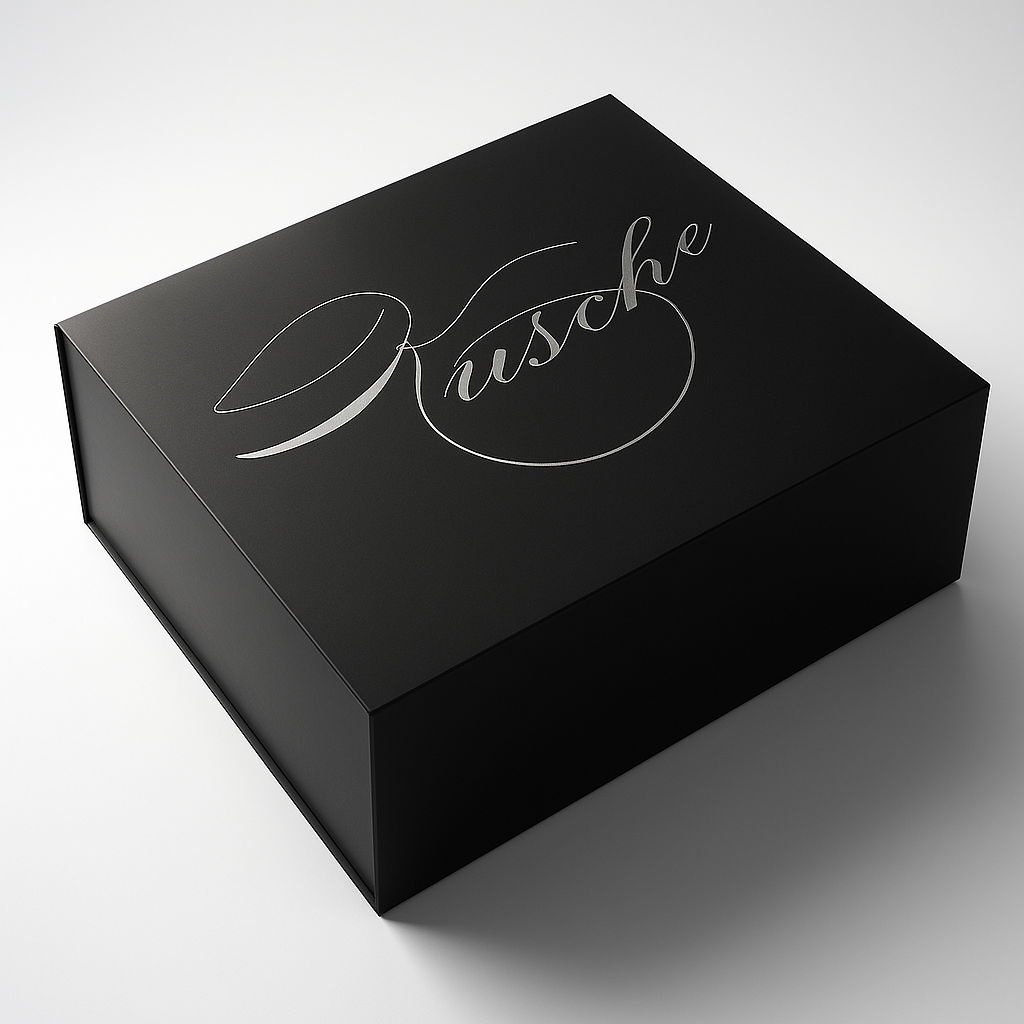 Premium Gift Box, Black with Silver foil logo
